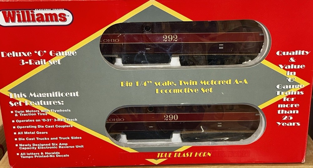Williams AC1010 Gulf Mobile & Ohio ALCO PA POWERED-A & DUMMY-A Set O-Scale