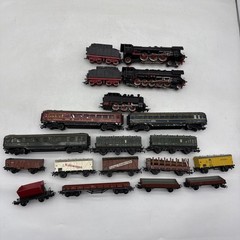 Lot Collection Märklin TM 800 H0 Dampok 3 Rail Locomotive Heavy Steam Engine Set