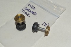 HO scale locomotive PARTS metal wheels Tyco geared (2) for Power-Torque motor