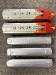 + Marx O Gauge Tin Santa Fe 21 AA Diesel Locomotive 3 Car Passenger Set