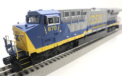 MTH Premier, O, 20-2266-1, CSX, AC6000 Diesel Locomotive, PS2, #670, C-7 EX/OB