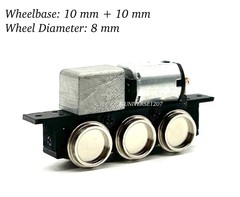 N/HOn30/HOe/009 3-Axle Locomotives Power Drive Chassis w/Coupling Rods 20mm/8mm