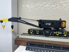 CP RAIL / CANADIAN PACIFIC 200 ton ROTATING HD WRECK CRANE w/TENDER HO SCALE NEW