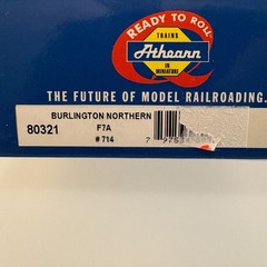 HO Athearn RTR 80321 Burlington Northern BN #714 F7A Runs Good Light Works DC