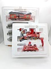 Hawthorne Village Budweiser Holiday Express Train Set On30 Engine Track COA NIB