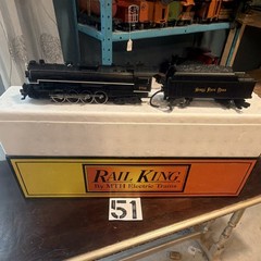 MTH O Gauge Steam Locomotive Nickel Plate Road Berkshire 2-8-4 Smoke