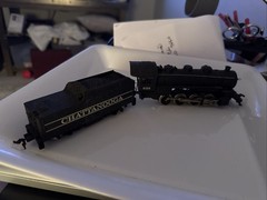 Tyco Chattanooga Steam Engine #638 & Tender HO Scale Untested Made in Hong Kong