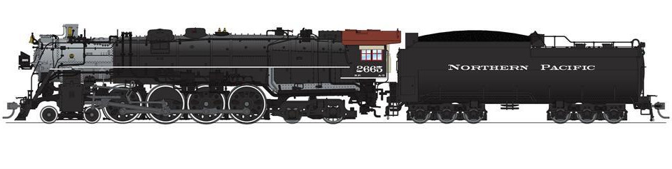 BROADWAY LIMITED 6961 HO Northern Pacific A-3 4-8-4 2665 Pre-1947 Paragon4 Sound