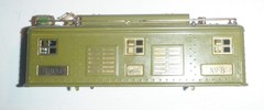 Lionel Pre War Standard Gauge No. 8 Locomotive Shell, Olive Green, Nice