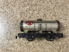 Old SANTA FE – TIN PLATE Train Single Dome Tanker / Unmarked
