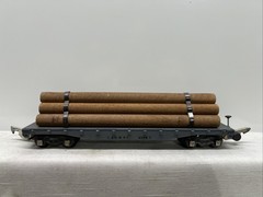 AMERICAN FLYER S Gauge #42597 C&NWRY Flat Car w/ Lumber log Load
