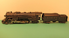 POST WWII LIONEL 736 BERKSHIRE STEAM LOCOMOTIVE & 2046W COAL TENDER, WORKS/RUNS