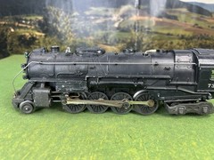 LIONEL POSTWAR 736 BERKSHIRE TYPE 2-8-4 LOCOMOTIVE WITH 2046W TENDER 1955-1956