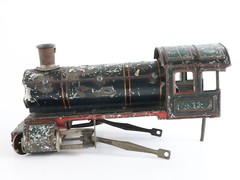 Red & Green Steam Locomotive Engine Shell Marklin O Prewar Tin Train