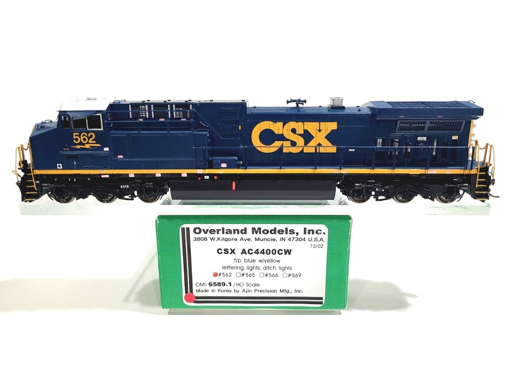 Overland OMI CSX GE AC4400CW CSX Transportation #562 HO Brass Model #6589.1
