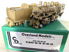 L@@K! OVERLAND ROK-AM BRASS C&O CLASS G-9 2-8-0 HO *CAN MOTOR *RUNS G@@D!