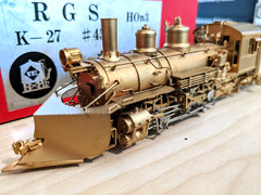 *RARE! HOn3 BRASS RGS K-27 2-8-2 WESTSIDE *FULL BACKHEAD *CAN MOTOR *RUNS GOOD!