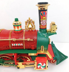 Vtg 1986 New Bright Christmas Special Express Locomotive FOR PARTS 13 1/2″ Long