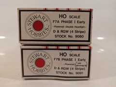 HO EMD F7A/F7B Set D&RGW Denver & Rio Grande W (Both Powered) DC NIB NOS #9080/1