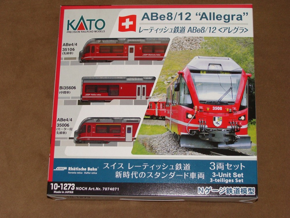USA Seller – New! KATO 10-1273 N gauge RhB ABe 8/12 locomotive (3 sections EMU)
