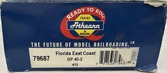 Athearn HO 79687 Florida East Coast GP 40-2 #413