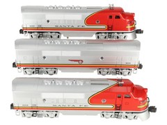 Lionel 6-11711 O Santa Fe F-3 ABA Diesel Locomotive Set #8100/8101/8102 with RS