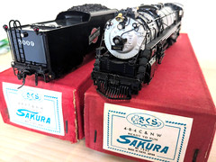 SUPER RARE! PFM **SAKURA **HAND-BUILT BRASS “C&NW 4-8-4” HO *CUSTOM-PAINT *L@@K!