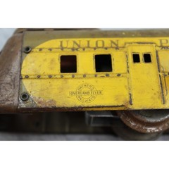 Hafner Wind Up Train Yellow Union Pacific M-10000 Overland Flyer Tinplate Track