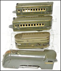 Marx Prewar 635 Mercury New York Central w/5-Articulated Passenger Cars in Box