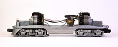 O GA LIONEL POSTWAR 2353P SANTA FE F-3 “A” DIESEL CHASSIS – POWERED – RUNS
