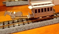 N Scale Model Horse-Drawn Railway Streetcar #1 Kit Tram Trolley Horsecar