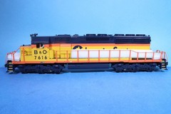 MTH O Gauge Scale B&O Chessie System SD40-2 Diesel Engine w/ QSI PS / 20-2216-1