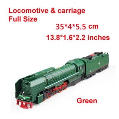 HO Scale 1/87 Diecast Train Locomotive & Carriage Pull Back with Sound Light