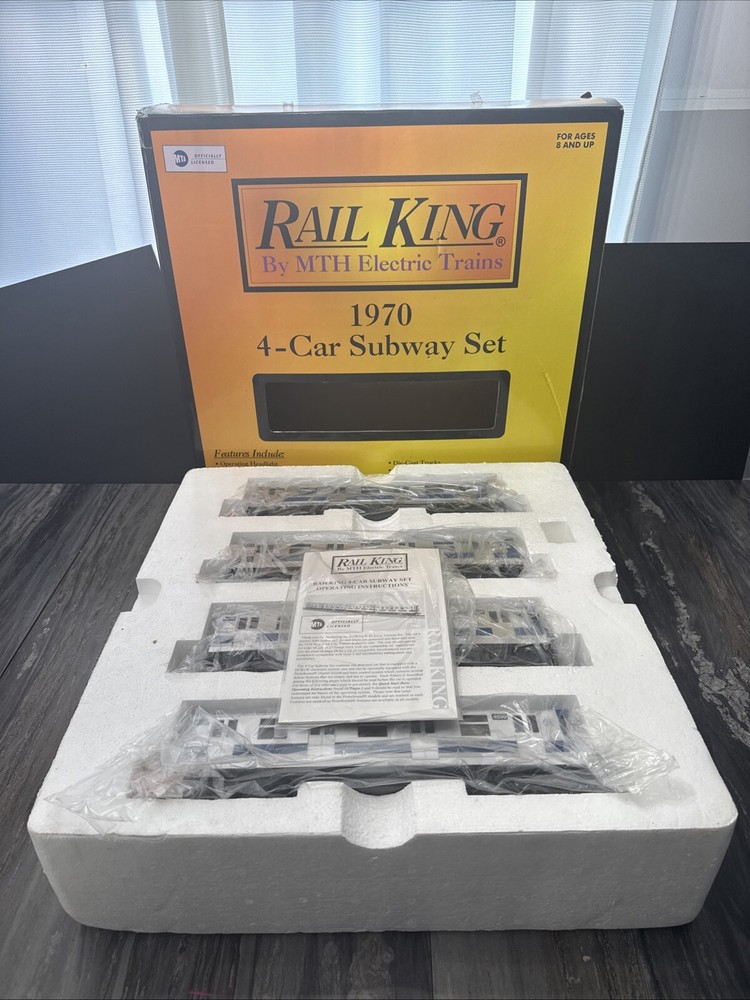 Railking By MTH 1970 4 Car Subway Set New York Transit 30-2122-1 w/Proto-Sound
