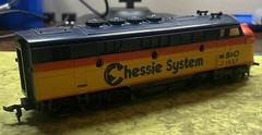 Cox HO Chessie System B&O #1937 F3 Locomotive Engine Diesel Serviced Lot B04