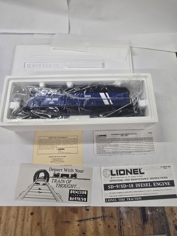 Lionel 6-18824 Montana Rail Link SD-9 Diesel Engine, New Old Stock?, Rare