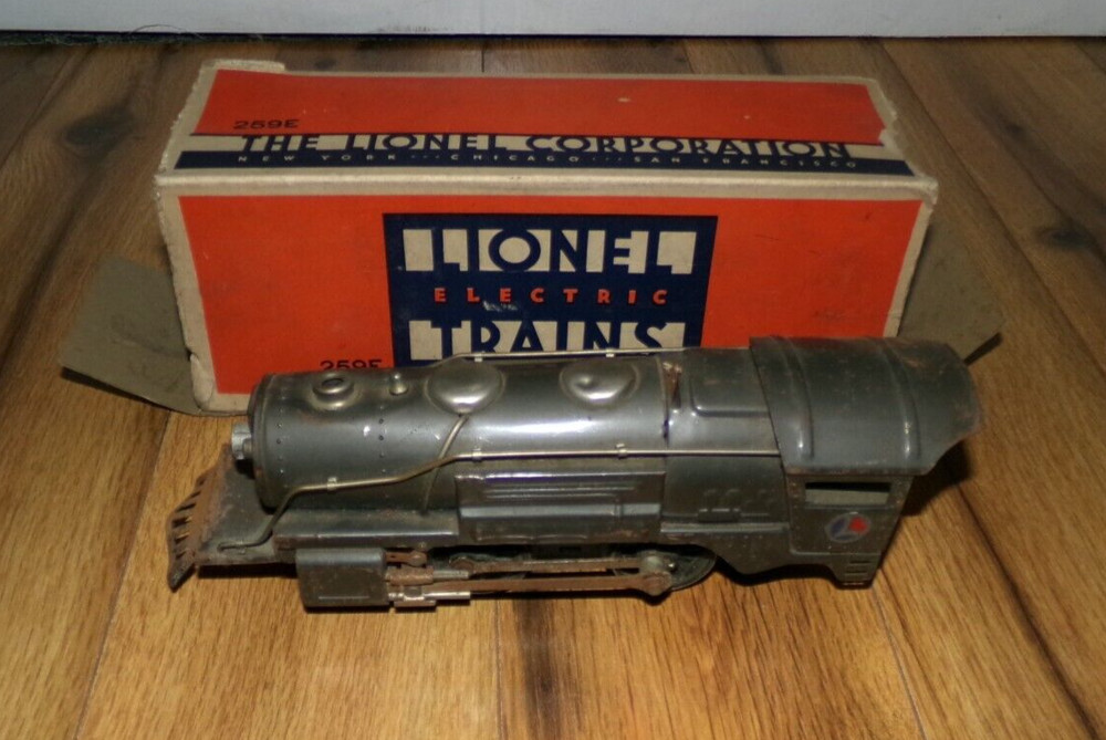 *PARTS** Lionel 259E Locomotive Gunmetal Gray Nickel Prewar O gauge Original Box