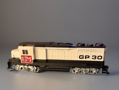 HO BACHMANN SPECTRUM 82000 GP30 EMD DEMO # 1962 WHITE