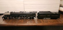 Vintage O-Gauge Brass 1200 Norfolk And Western Steam Locomotive & Tender RARE!!