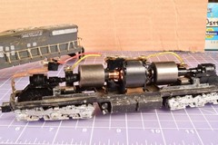 barely WC 14.6oz Athearn SD7 locomotive, motor gets hot WVR