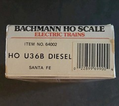 Bachmann HO GAUGE GE U36B LIGHTED Diesel Santa Fe Item No. 64002 NEW in BOX
