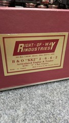 Right of Way Industries B&O KK2 2-6-6-2 Articulated Steam Locomotive & Tender