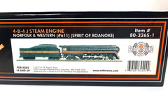 HO MTH 80-3265-1 Norfolk & Western J Steam Locomotive #611 – Protosound 3.0