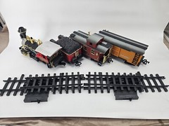 1986 Denver Express G-Scale Train – 4 Cars & Tracks – New Bright Untested