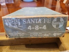 UNITED SCALE MODELS PFM SANTA FE AT&SF 4-8-4 LOCOMOTIVE 3778 In Box