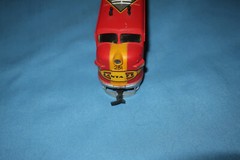 #281 HO Scale F9 Santa Fe Diesel Locomotive. Made in Yugoslavia. Runs