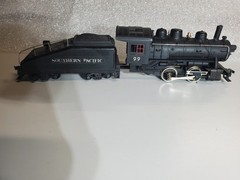 ho Mantua SP #99 0-4-0 Steam Locomotive-w/Light & Tender-Refurb-DC-Runs Good