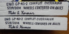 2) GP-2 UNDECORATED DIESEL LOCOMOTIVE HO GAUGE USED IN WRONG BOXES BOTH RUN GOOD