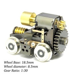 H0/On30/O16.5/Oe Gauge Aru-Model HO-18.5T Locomotive Power Drive Chassis D8.5mm