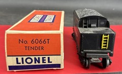LIONEL POST WAR “O” No. 6066T TENDER 1952 ORIGINAL BOX Nice Shape Crisp Box